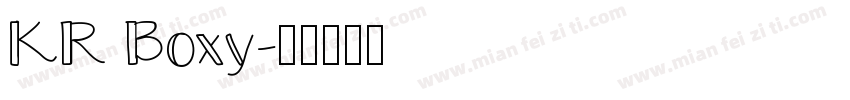 KR Boxy字体转换